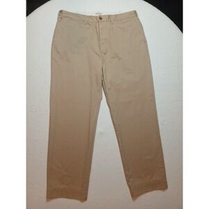 Quaker Marine Supply Khaki Chino Pants Men's 36x29 Flap Pocket Button Fly